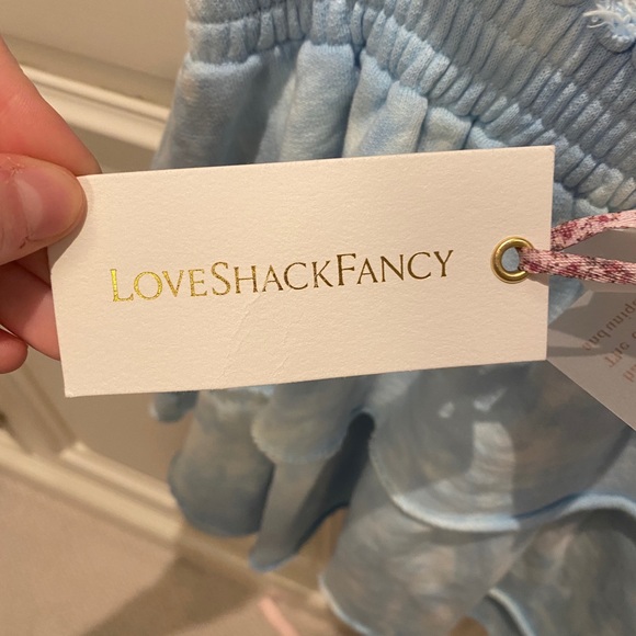 LoveShackFancy: Blue Ruffle Mini Skirt - Picture 4 of 6